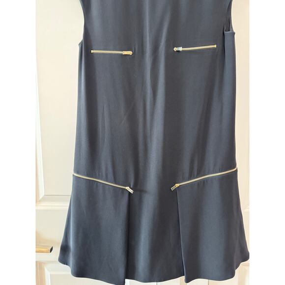 STELLA MCCARTNEY $1,995 Gisella Crepe Mini Zipper Shift Dress Black |  4-6 - Picture 7 of 13